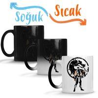 Mortal Kombat Ninja Masculino Sihirli Kupa Bardak Porselen