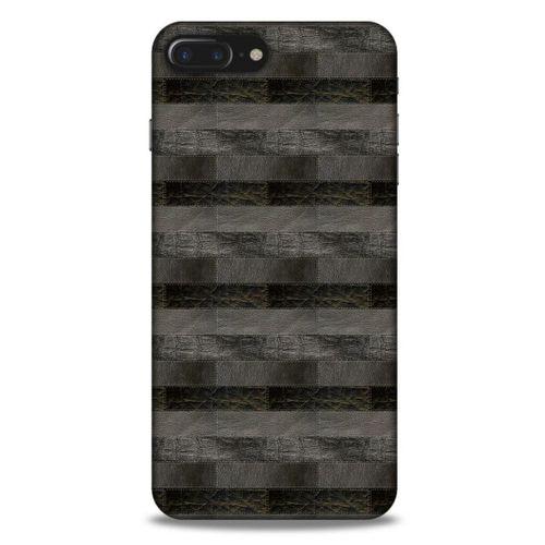 Apple Iphone 8 Plus Kılıf Patchwork (23) Ultra Koruma Kılıfı Siyah Gri
