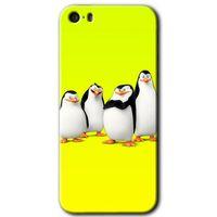 Potkal Hediye Fabrikası iPhone 5 HD Baskılı Kılıf + 9D Tam Ekran Koruyucu - Penguenler