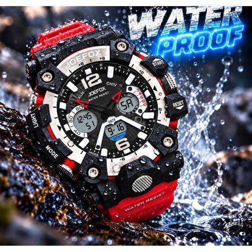 Joefox Digital Ve Analog 2 Yıl Garantili Kronmetre+Takvim+Alarm+Aydınlatma Erkek Kol Saati JOE.Y1