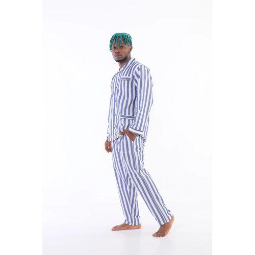 Kocabey 4007 Uzun Kol Çizgili Gaffur Erkek Pijama Takım