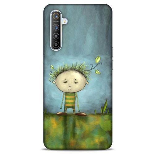 Oppo Realme XT Kılıf Depresyon (23) Ultra Koruma Kılıfı Siyah Gri