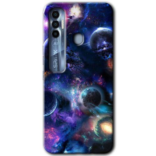 Tecno Spark 7 Pro Kılıf HD Desen Baskılı Arka Kapak - Gezegen Karışımı