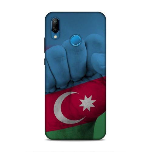 Huawei P20 Lite Uyumlu Kılıf Azarbaijan (19) Kılıfları Yumruk Bayrak