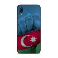 Huawei P20 Lite Uyumlu Kılıf Azarbaijan (19) Kılıfları Yumruk Bayrak