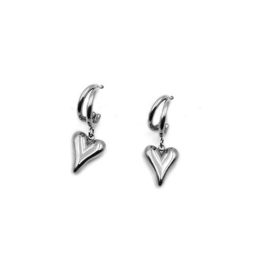 Kalp Küpe - Gümüş