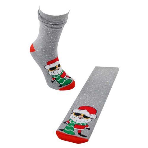 Dode Flora Kadın Pamuk Havlu Noel Baba Desenli Yılbaşı Çorabı