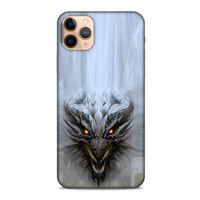 Apple Iphone 11 Pro Kılıf Dragons (11) Tam Koruma Beyaz Ejderha