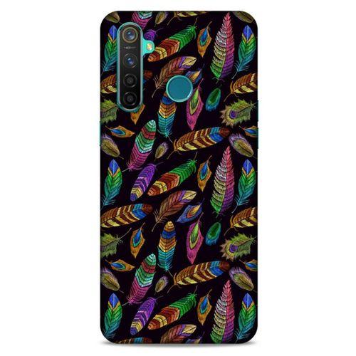 Oppo Realme 5 Pro Kılıf Desenli Özel Seri Tüyler (15) Antişok Kılıf