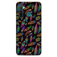 Oppo Realme 5 Pro Kılıf Desenli Özel Seri Tüyler (15) Antişok Kılıf