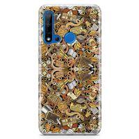 Huawei P20 Lite 2019 Kılıf Eğitimci Doodle Arka Kapak Koruma Desenli Full Koruyucu