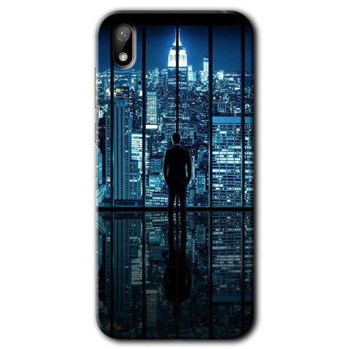 Huawei Y5 2019 Kılıf HD Desen Baskılı Arka Kapak - Şehir Manzarası + Kırılmaz Cam