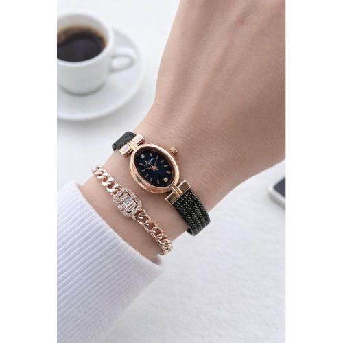 Tom Jones Vintage Küçük Kasa 2 Yıl Garantili 3 Atm Suya Dayanıklı Kadın Kol Saati+Bileklik BJ.2494.5