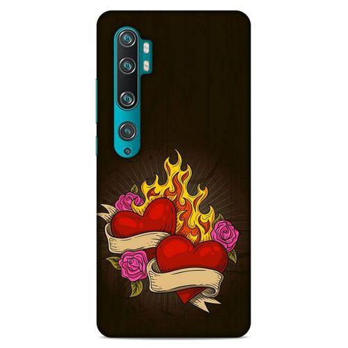 Lopard Xiaomi Mi Note 10 Pro Uyumlu Kılıf Tattoo's (14) Lansman Kılıf Çift Kalp