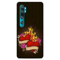 Lopard Xiaomi Mi Note 10 Pro Uyumlu Kılıf Tattoo's (14) Lansman Kılıf Çift Kalp
