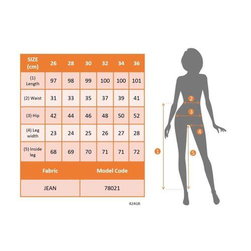 Kadın Yüksek Bel Belden Kuşaklı Yırtık Detaylı Kot Pantolon