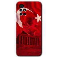 MRCİLETİSİM Xiaomi Redmi 10 Kılıf HD Desen Baskılı Arka Kapak + Temperli Cam - Anıtkabir Atatürk