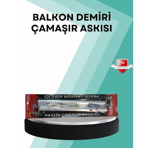 Kare Küpeşte Uyumlu Balkon Çamaşır Askısı 25x60 Cm Beyaz Pratik