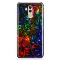 Huawei Mate 20 Lite Kılıf Fractal Art Arka Kapak Koruma Desenli Full Koruyucu