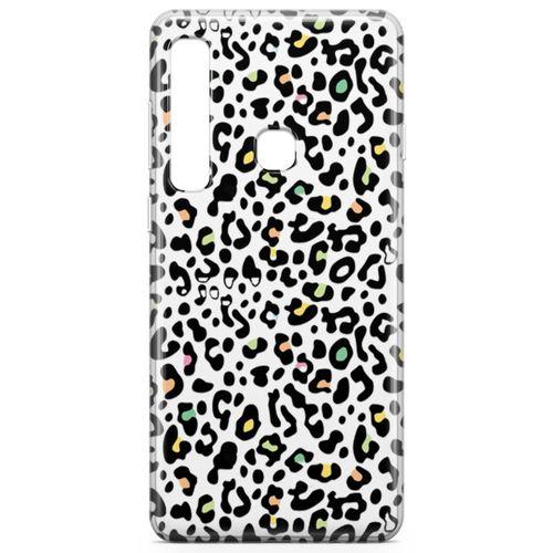 Samsung Galaxy A9 2018 Kılıf Colorful Leopar Arka Kapak Koruma Desenli Full Koruyucu