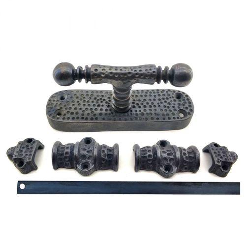 Antika Tarz Dekoratif Pirinç Üstten İspanyolet - 133x40 Mm, Oksit