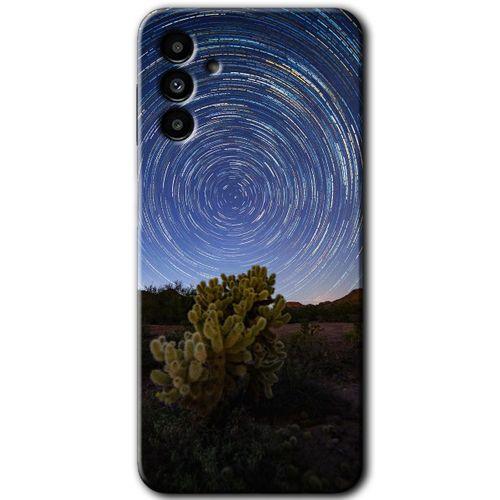 MRCİLETİSİM Samsung Galaxy M23 Kılıf Baskılı Kapak - Eclipse Sky + 5D Tam Kaplayan Cam