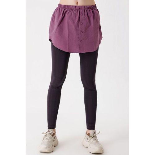 1888 Sweatshirt Ve Kazak Altı Gömlek Etek - Koyu Lila