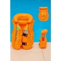 Çocuklar İçin Turuncu Renk Abc Desen 7x11 yaş (20x45 kg) Şişme Yelek