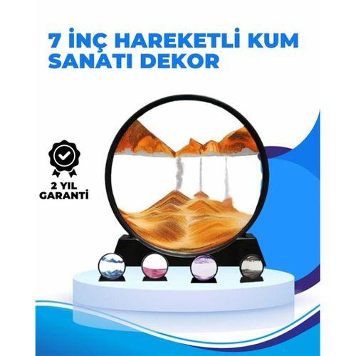 Döndürülebilir Dinamik Kum Tablosu – Stres Giderici, Yüksek Kaliteli Cam Ve Doğal Kum İle Sanatsal Masa Dekoru