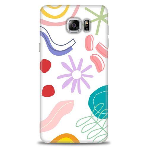 Samsung Galaxy Note 5 Kılıf HD Baskılı Kılıf - Çiçek Yıldız + Tam Ekran Koruyucu