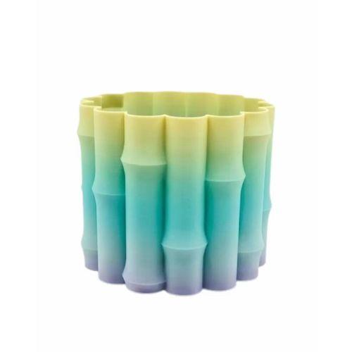 Yeşil Tonlu Dekoratif Vazo Modern Tasarım Salon Ofis Masa Üstü Aksesuar