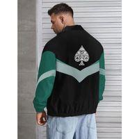 Unisex Uzun Kollu Paraşüt Kumaş Rüzgarlik - Siyah