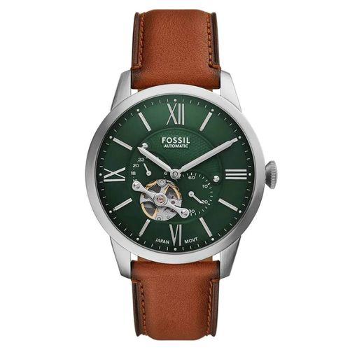 Fossil FME3265 Otomatik Deri Kahverengi Yeşil kadran 44 mm Erkek Kol Saati