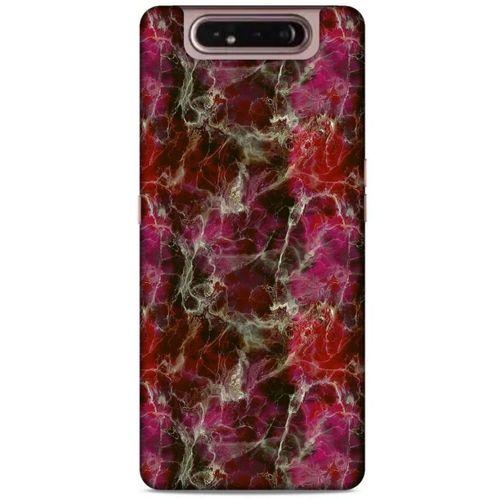 Mermer Desenli (40) Tema Fit Silikon Kılıf Menekşe Samsung Galaxy A80 Kılıf