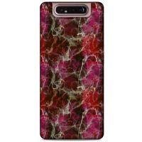 Mermer Desenli (40) Tema Fit Silikon Kılıf Menekşe Samsung Galaxy A80 Kılıf