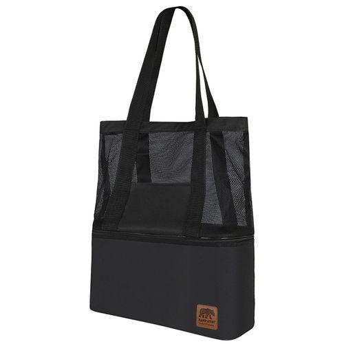 Kamp Ayısı® Thermo Bag - Sıcak/Soğuk Termal Korumalı Kamp, Piknik, Plaj Çantası 16+22 Lt Siyah