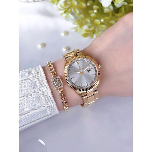BRV.21.1853 Revello Altın Kaplama Kararma Renk Atma Yapmaz 3Atm Su Geçirmez+Bileklik Lady Wristwatch