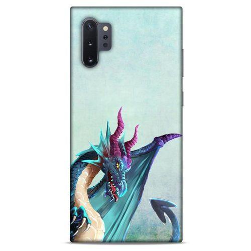 Samsung Galaxy Note 10 Plus Kılıf Dragons (19) Kılıfları Mavi Ejderha