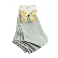 3 Çift Gri Renkli Snekars Çorap