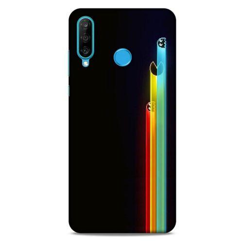 Retro (29) Desen Arka Koruma Kılıfı Renkli Huawei P30 Lite Kılıf