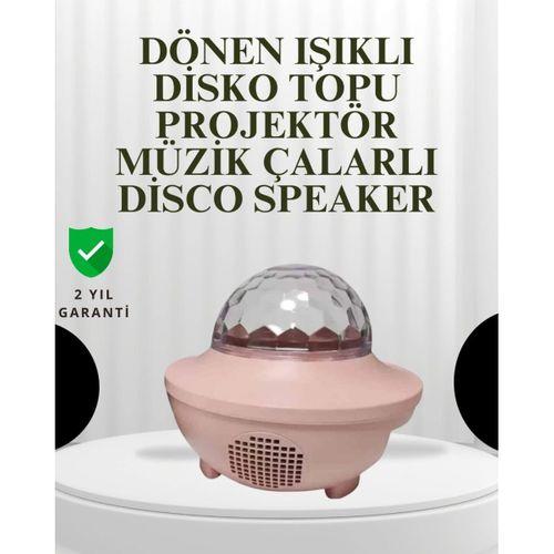 Sesle Etkileşimli Yıldız Projektörlü Gece Lambası – Bluetooth Hoparlörlü, Usb Girişli, Dönen Okyanus
