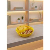 Dekoratif Sarı Çerezlik Kase 4’lü Set 3x12 Cm