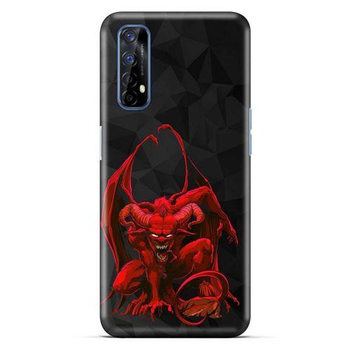 Lopard Oppo Realme 7 Uyumlu Kılıf Tattoo's (17) Tasarım Kılıf Red Dragon