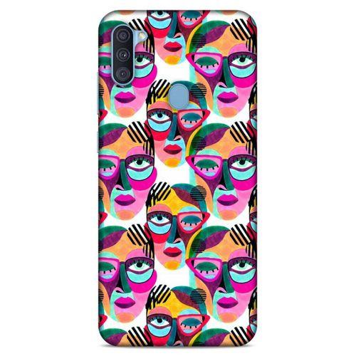 Lopard Samsung Galaxy A11 Uyumlu Kılıf Sürreal Yüzler ♀ (4) Koruma Kılıfı Desenli