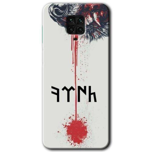 MRCİLETİSİM Xiaomi Redmi Note 9s Kılıf Kapak - Kan Uykusu +Hayalet Ekran Yandan Gözükmez