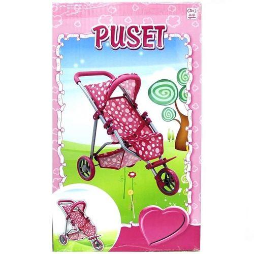 Çocuk Sunman Tenteli 3 Tekerlekli Metal Puset