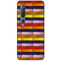Xiaomi Mi 10 Kılıf Patchwork (30) Silicone Case Şeker Pembe Sarı