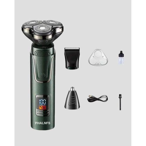 3d Akıllı Kesim Teknolojili Şarjlı Tıraş Seti – 3 Başlıklı, Paslanmaz Çelik Bıçaklı