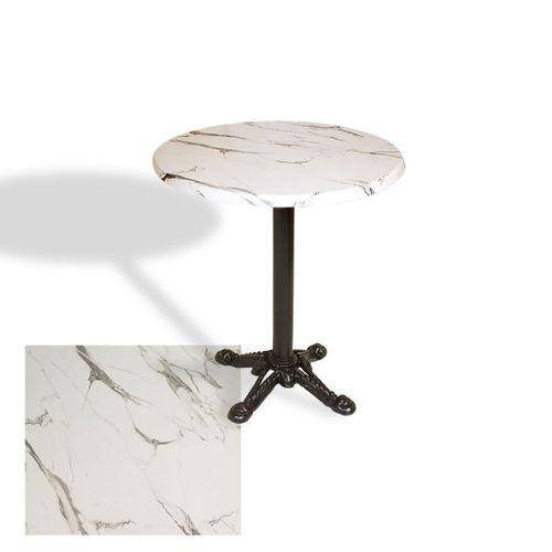 Dockers Çipa Döküm Ayak Yuvarlak Masa Çap 90cm - (Werzalit, Wermodin ve Allzalit Tabla) - Afyon Mermer