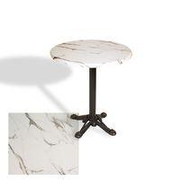 Dockers Çipa Döküm Ayak Yuvarlak Masa Çap 90cm - (Werzalit, Wermodin ve Allzalit Tabla) - Afyon Mermer